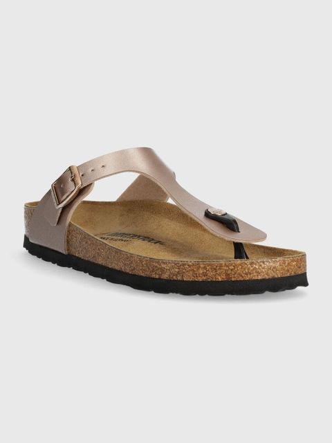 Birkenstock japonki Gizeh damskie kolor różowy na płaskim obcasie 1023925