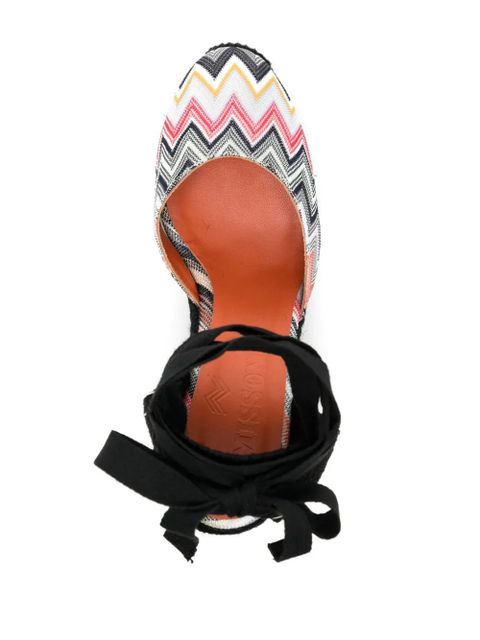 Missoni 100mm zigzag-pattern espadrilles - Black
