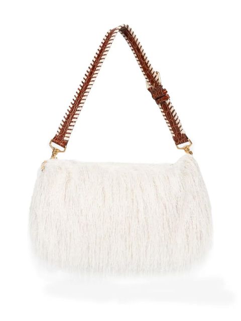 DRIES VAN NOTEN fringed leather shoulder bag - White - zdjęcie produktu nr 2