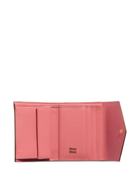 Miu Miu logo leather wallet - Pink