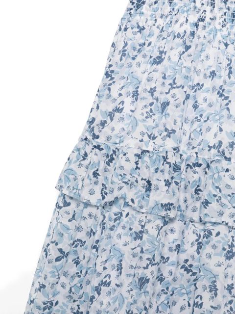 Lauren Ralph Lauren floral-print ruffled dress - White