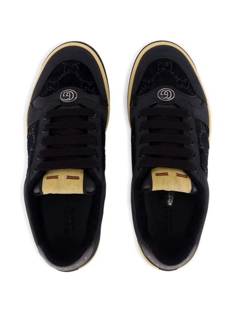 Gucci logo-detail quilted sneakers - Black