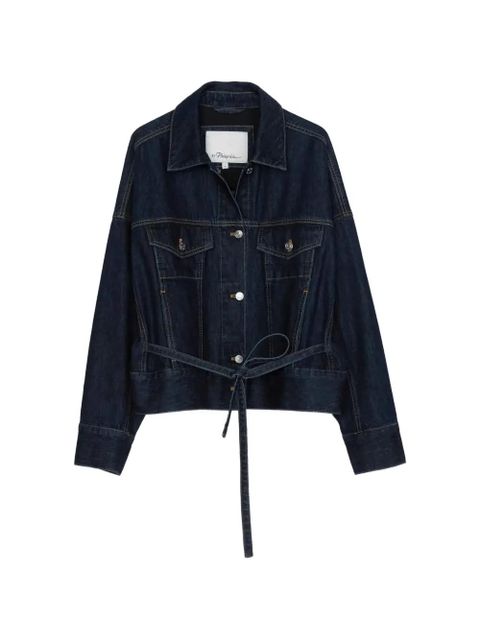 3.1 Phillip Lim tie-waist cotton jacket - Blue - zdjęcie produktu nr 1