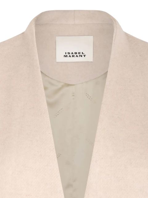 ISABEL MARANT button-fastening flap-pockets single-breasted coat - Neutrals