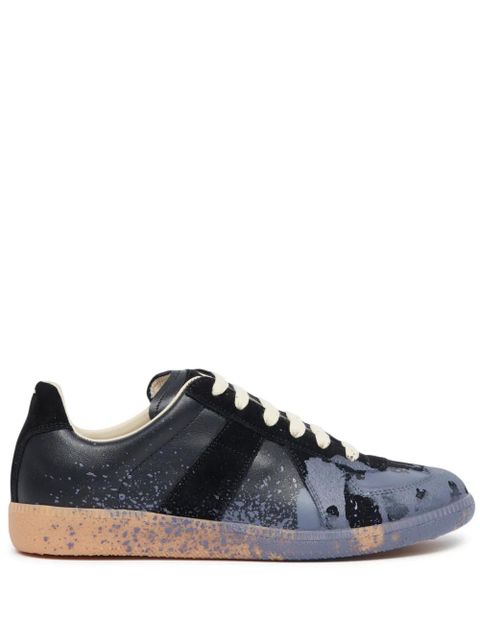 Maison Margiela Replica Paint leather sneakers - Black - zdjęcie produktu nr 1
