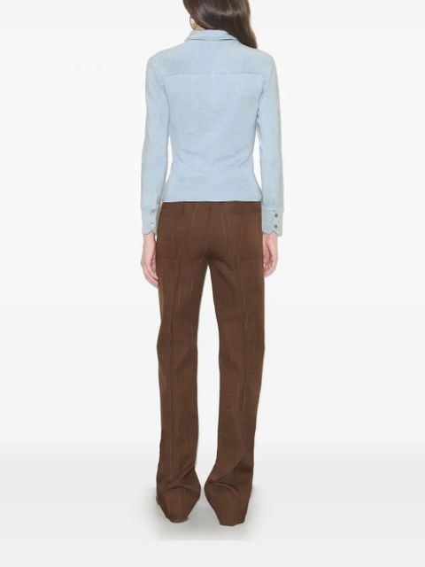 Tory Burch silk polo cardigan - Blue