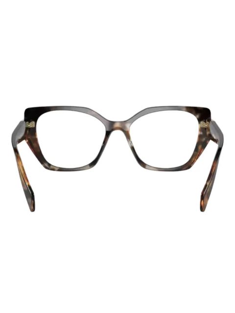 Prada Eyewear geometric-frame glasses - Brown - zdjęcie produktu nr 2