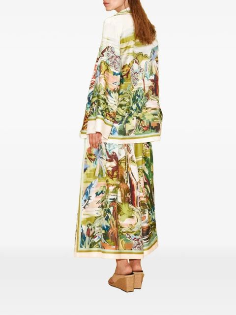 ALEMAIS Jungle Boogie silk trousers - Neutrals