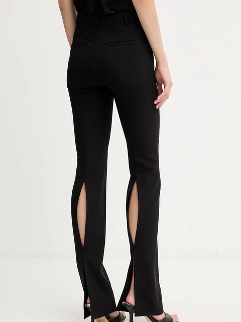 Pinko spodnie damskie kolor czarny proste high waist 105706 A2R9