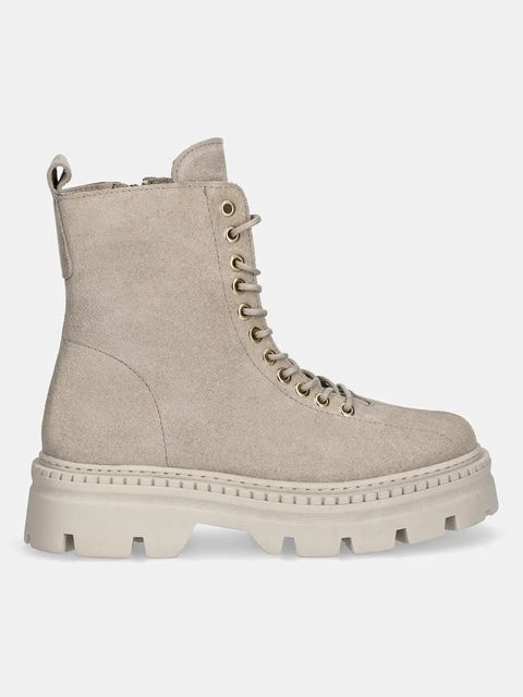 Answear.LAB workery zamszowe kolor beżowy na platformie