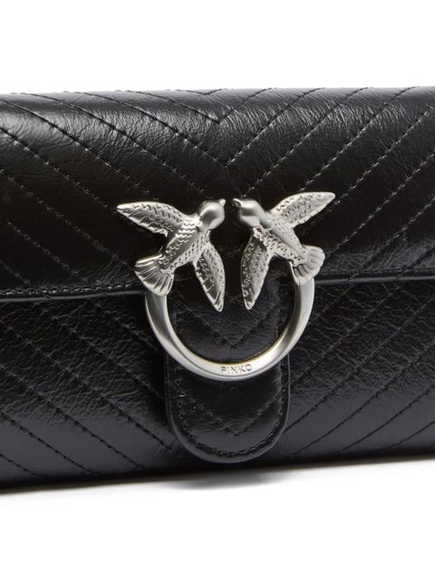 PINKO quilted chevron cross body bag - Black