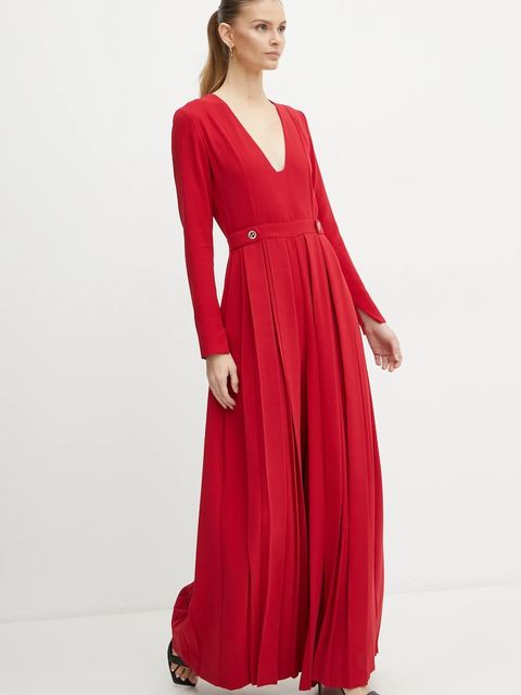 Twinset kombinezon kolor czerwony z dekoltem w szpic 242TT2170