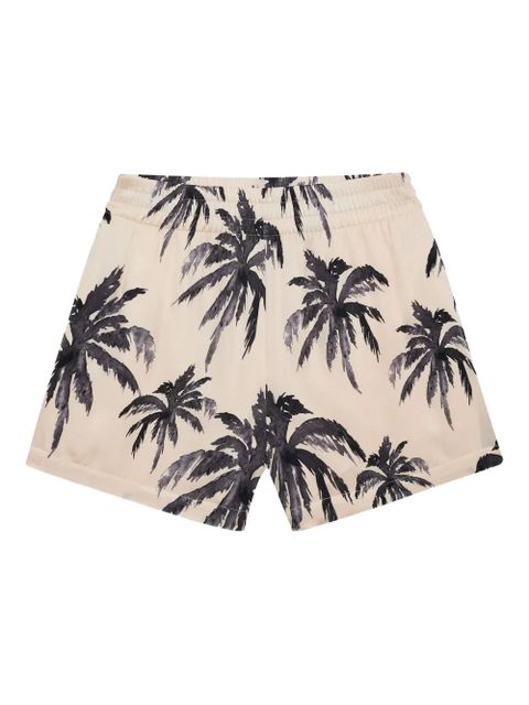 ANINE BING Kam palm-print shorts - Neutrals - zdjęcie produktu nr 1