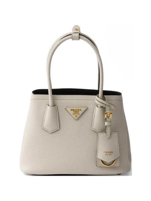 Prada Double Saffiano leather mini-bag - Neutrals - zdjęcie produktu nr 1