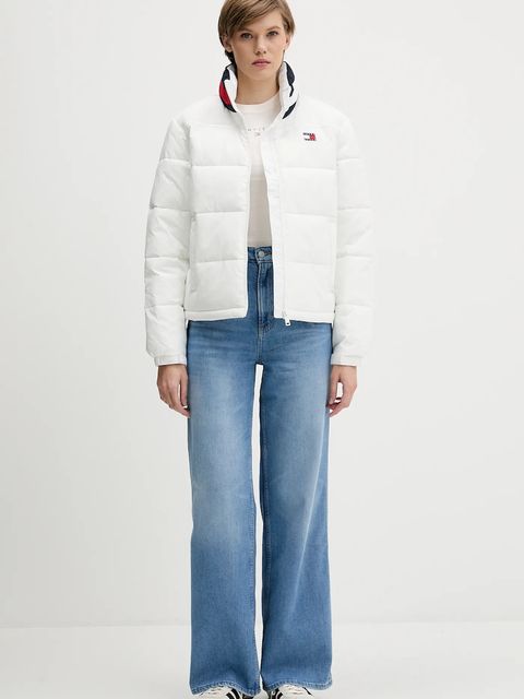 Tommy Jeans kurtka kolor biały zimowa DW0DW21621