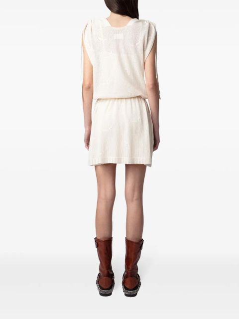 Zadig&Voltaire Alanis crochet-knit minidress - Neutrals