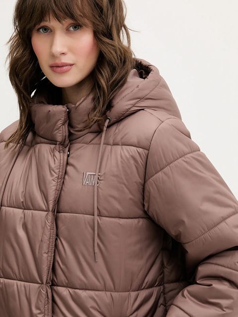 Vans kurtka kolor brązowy zimowa VN000PK3CHG1