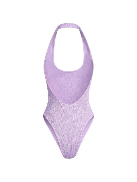 Bond-eye textured floral swimsuit - Purple - zdjęcie produktu nr 2