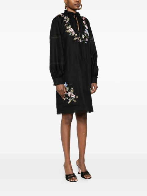 Valentino Garavani floral embroidered dress - Black