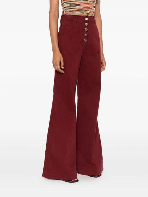ETRO button-fly wide-leg jeans - Red - zdjęcie produktu nr 2