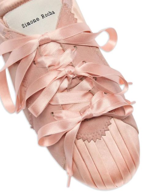 Simone Rocha Ballerina Grip satin sneakers - Pink