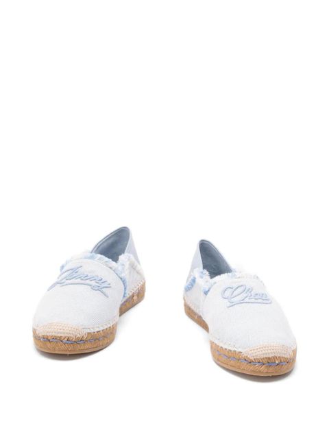 Jimmy Choo frayed logo espadrilles - Blue