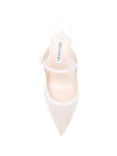 Aquazzura Voile pleated mules - White