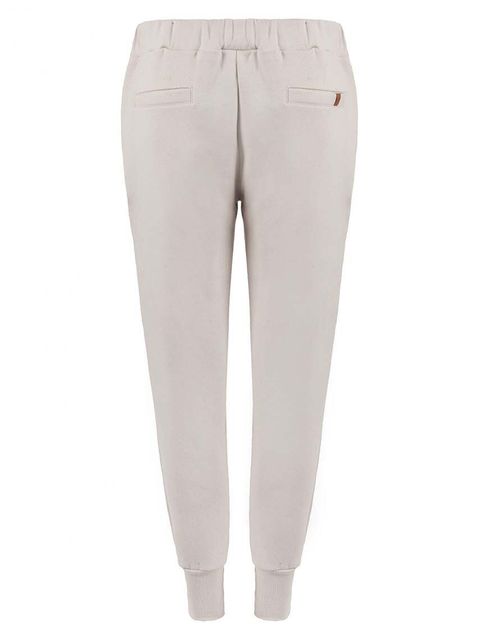 MUUV. spodnie dresowe bawełniane SOFT TOUCH damskie kolor beżowy gładkie