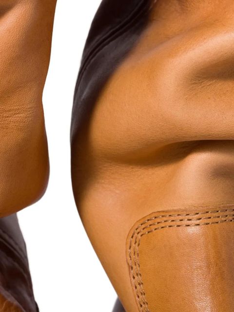 Miu Miu slouchy leather boots - Brown