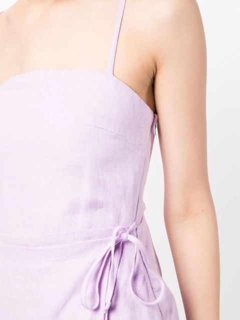 Faithfull the Brand Llian linen wrap minidress - Purple