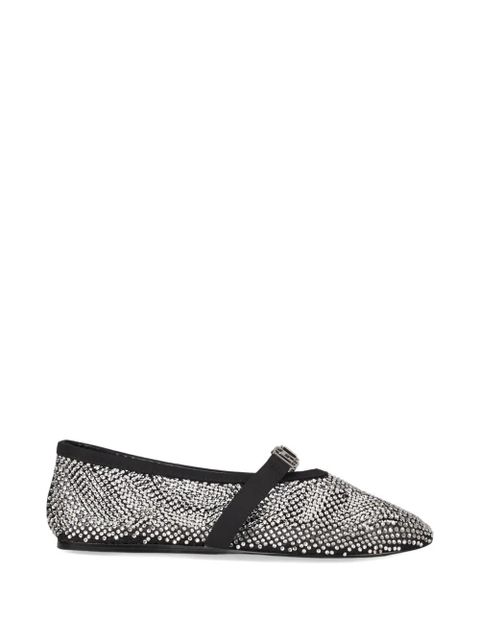 GCDS crystal-embellished ballet flats - Silver - zdjęcie produktu nr 1
