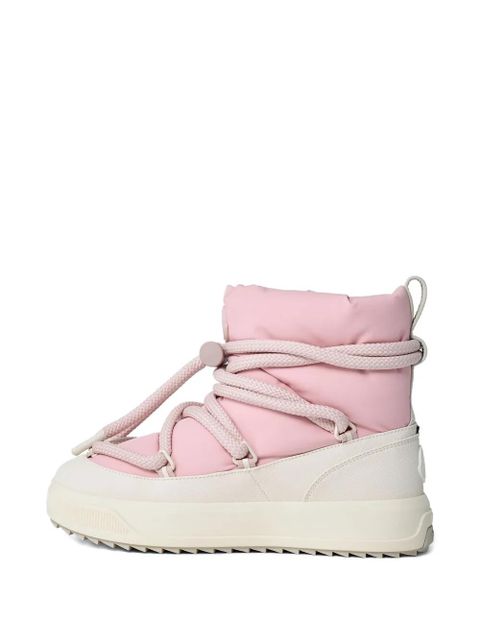 Moncler padded lace-up boots - Pink