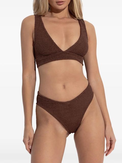 Hunza G metallic crinkle bikini - Brown