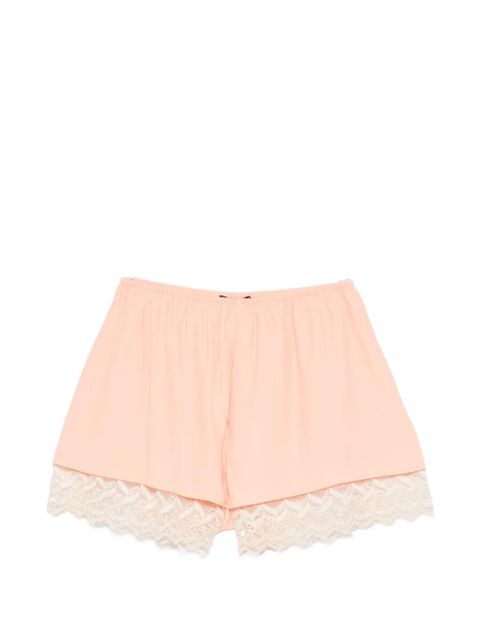 Simone Rocha lace-trim mini shorts - Orange - zdjęcie produktu nr 1