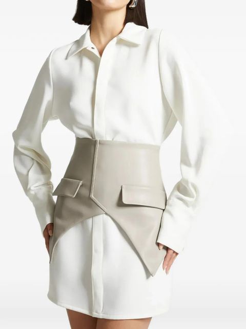 Manière De Voir corset-shirt dress - White - zdjęcie produktu nr 1