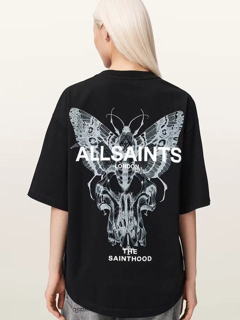 AllSaints T-shirt oversize damski bawełniany HALIS - zdjęcie produktu nr 1