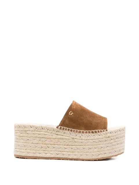 Gianvito Rossi suede heeled espadrilles - Brown - zdjęcie produktu nr 1