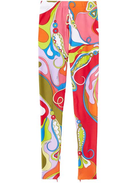 PUCCI orchidee-print leggings - Red - zdjęcie produktu nr 1