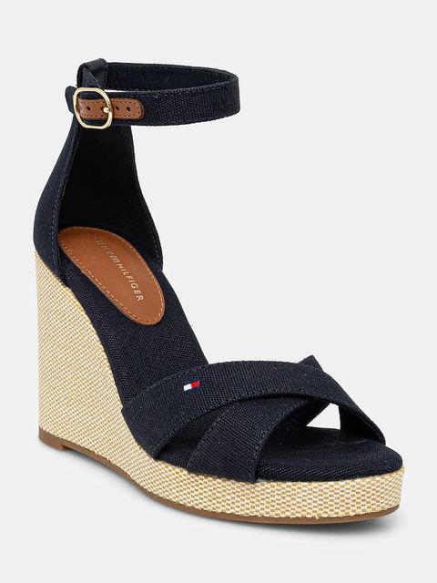 Tommy Hilfiger sandały FLAG HIGH WEDGE ESPAD CRISSCROSS - zdjęcie produktu nr 1