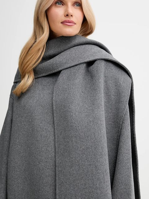 Calvin Klein płaszcz z dodatkiem wełny kolor szary LV044D555G