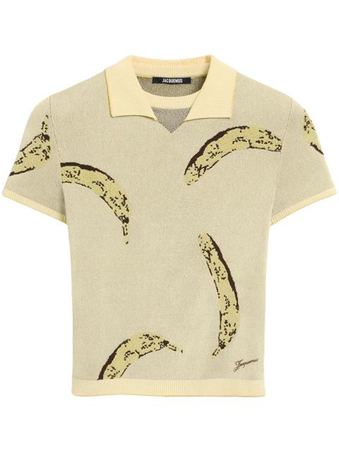 Jacquemus intarsia-knit T-shirt - Yellow - zdjęcie produktu nr 1