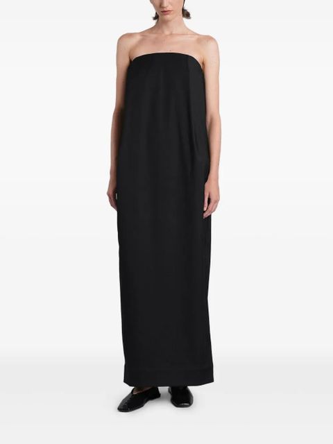 ENTIRE STUDIOS strapless pleated maxi dress - Black - zdjęcie produktu nr 1