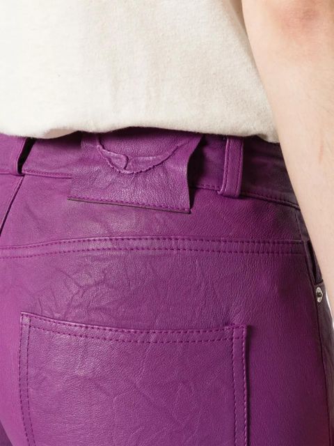 Zadig&Voltaire Phlame crinkled leather trousers - Purple