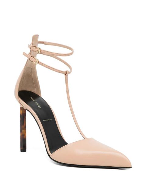 TOM FORD 110mm t-strap block-heel pumps - Neutrals - zdjęcie produktu nr 2