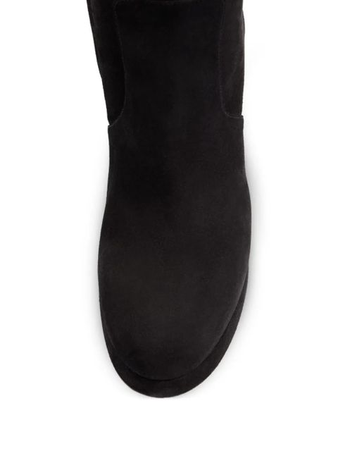 Valentino Garavani 90mm Fawcette platform V-logo boots - Black