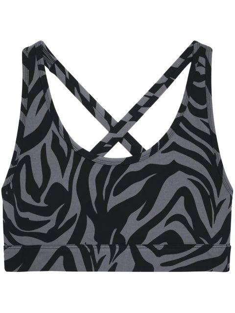 ANINE BING Axel zebra-print bra - Black