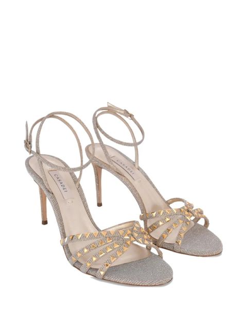 Casadei 80 Divine studded sandals - Gold - zdjęcie produktu nr 2