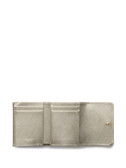 Prada logo leather wallet - Gold