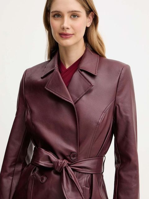 Bardot płaszcz kolor bordowy 59899JB4