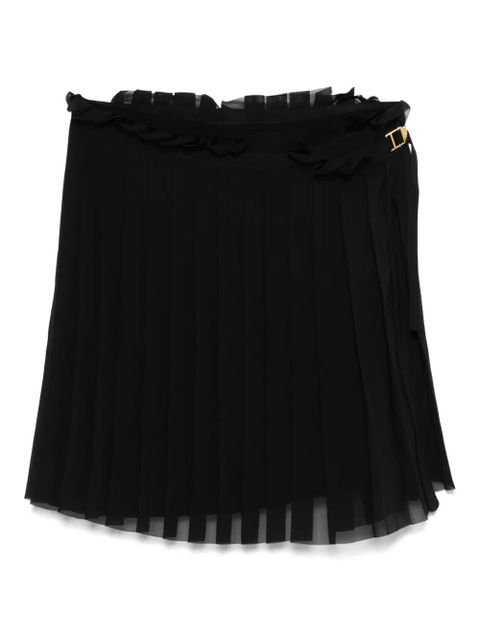 AMI Paris pleated twill mini skirt - Black - zdjęcie produktu nr 1